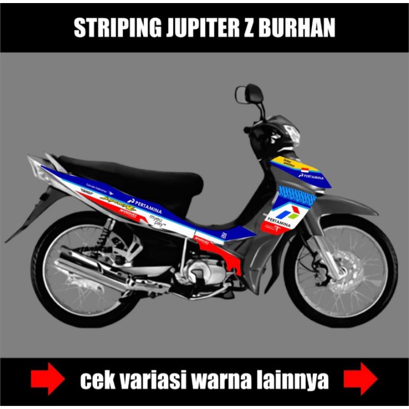 STRIPING JUPITER Z BURHAN 2006-2009 LIS DECAL VARIASI YAMAHA JUPITER Z BURHAN JUPITER Z 2006-2009 "M