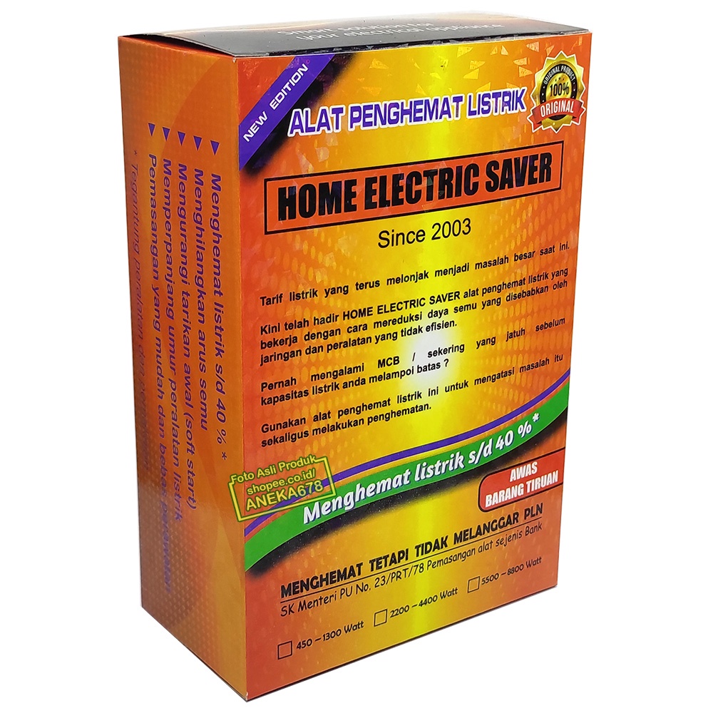 ALAT PENGHEMAT LISTRIK HOME ELECTRIC SAVER RUMAH POWER PLUS ENTER WATT