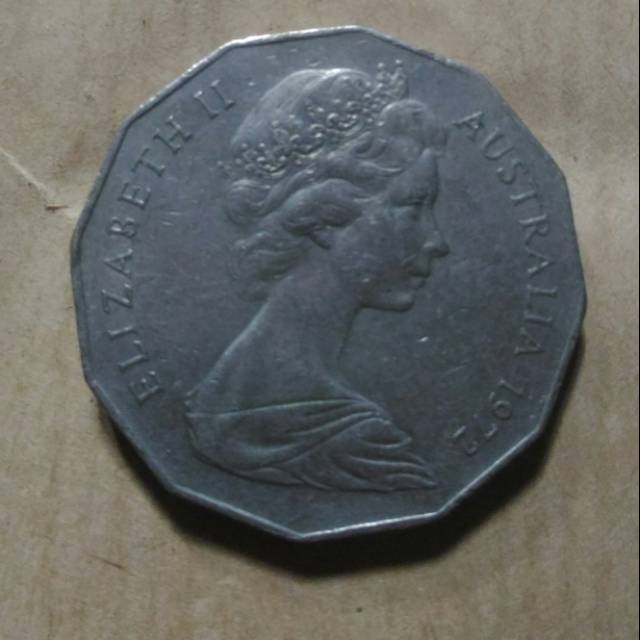 Uang logam 50 sen Elizabeth tahun 1972