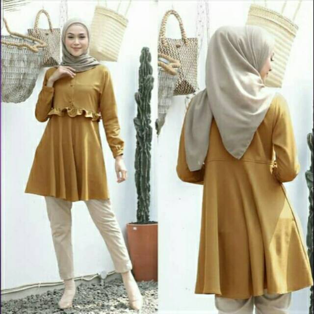 Baju Atasan Wanita Terbaru Rafelia Tunik Muslim Murah