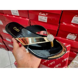  SIZE 38 SANDAL CALBI JEPIT  PERMATA GLOSSY MEWAH 