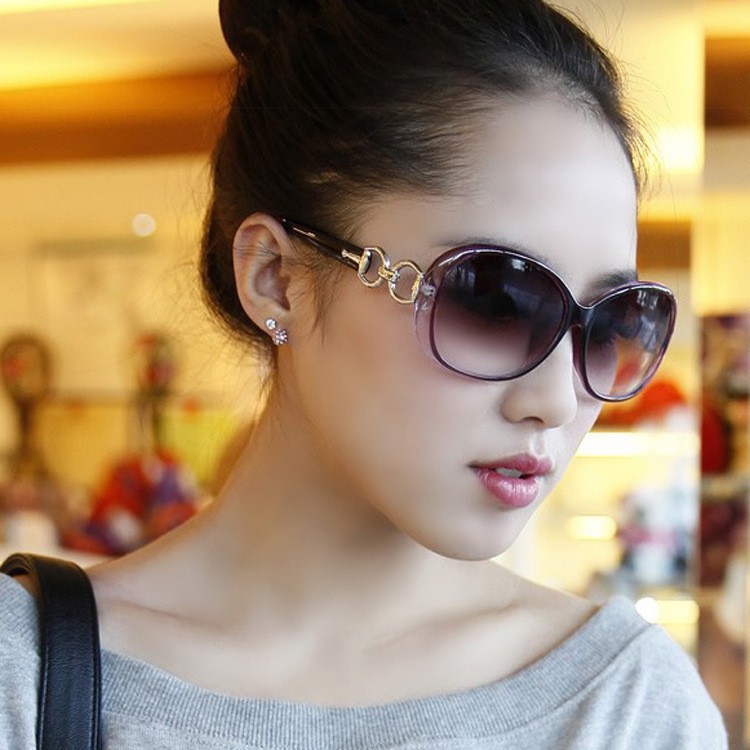 Sunglasses/Kacamata Wanita Gaya Korea Kacamata Fashion Kuil Logam Wanita/Pria unisex