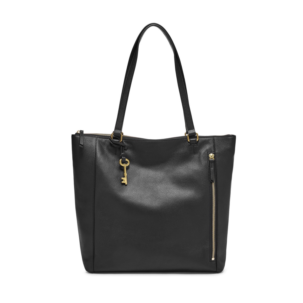Fossil Tara Shopper Black Leather Tas Wanita - ZB1475-001