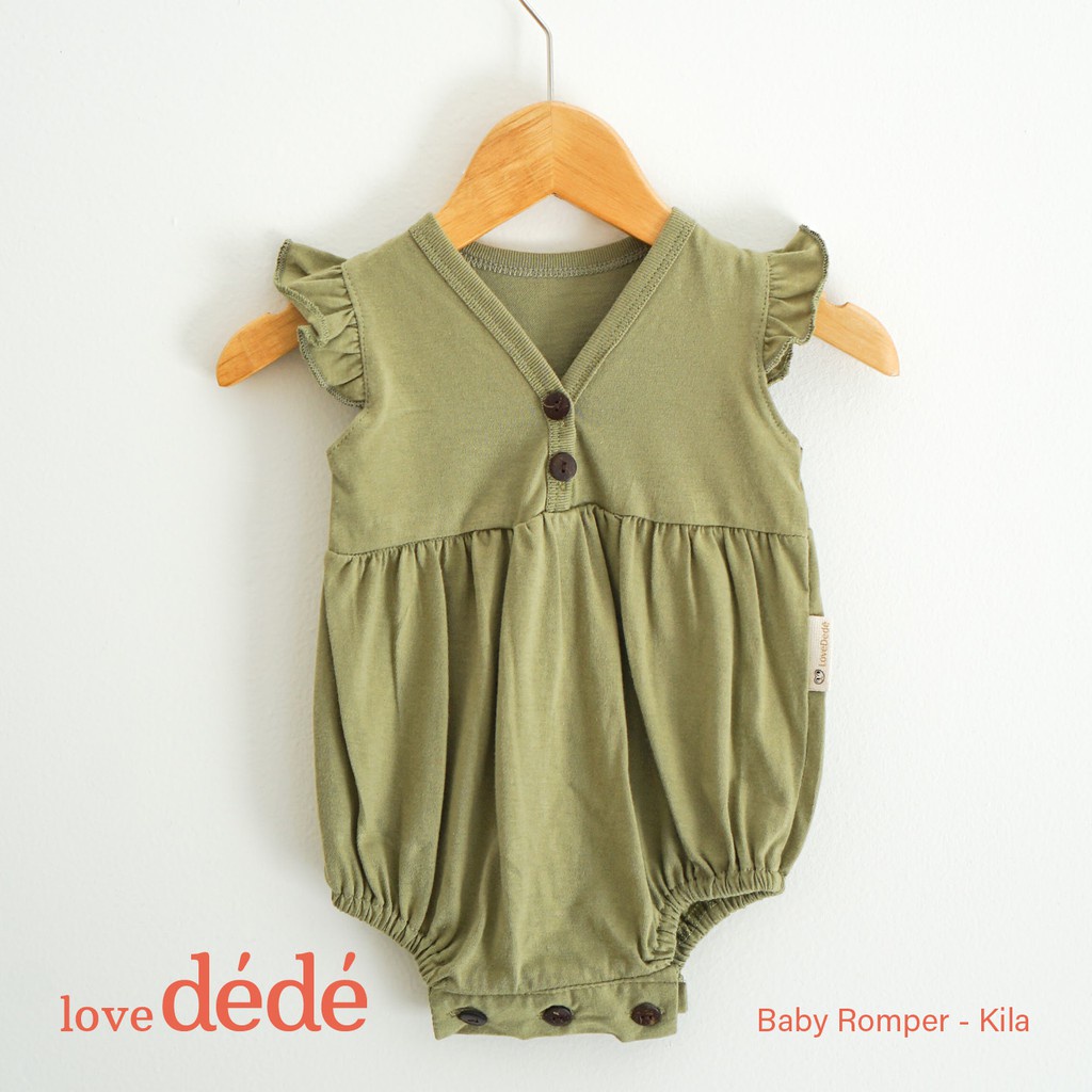 Lovedede - Kila Romper - Jumper Romper Bayi Perempuan Polos NB-12 bulan