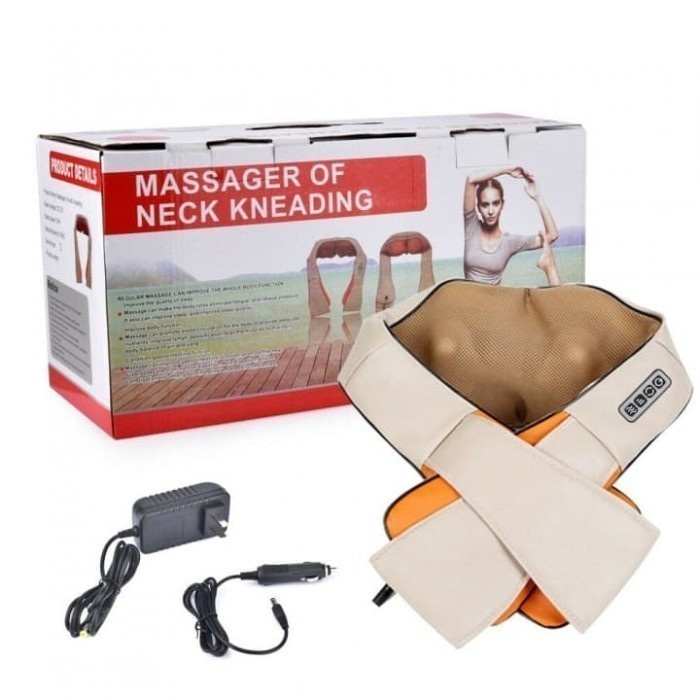 BAROKAH GAMIS ROCKWARE Electric Kneading Neck Massager Pijat Leher Punggung dan Bahu