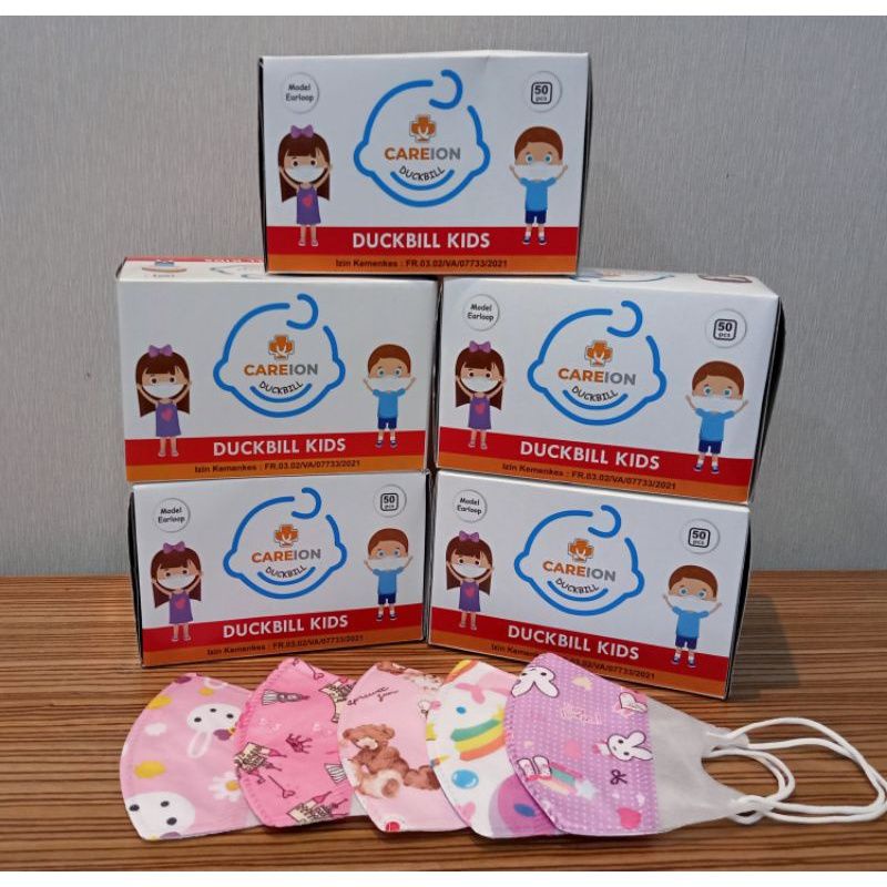 Masker Duckbill anak cewek cowok 1-3 | 3-4 | 5-8 | 8-12 tahun