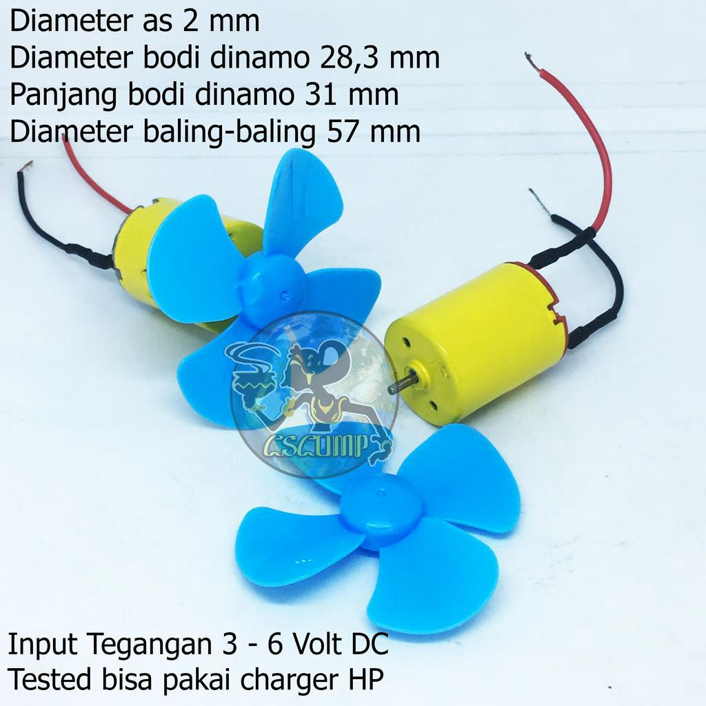 Dinamo 5 Volt Dengan Baling Baling