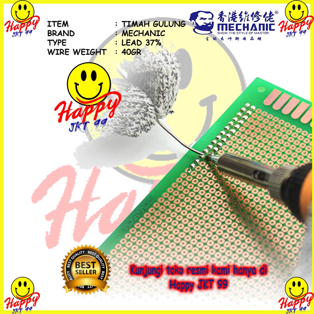 [ HAPPY JKT 99 ] TIMAH GULUNG MECHANIC (0.2MM 40G)(0.4MM 40G)(0.6MM 40G) KAWAT SOLDER