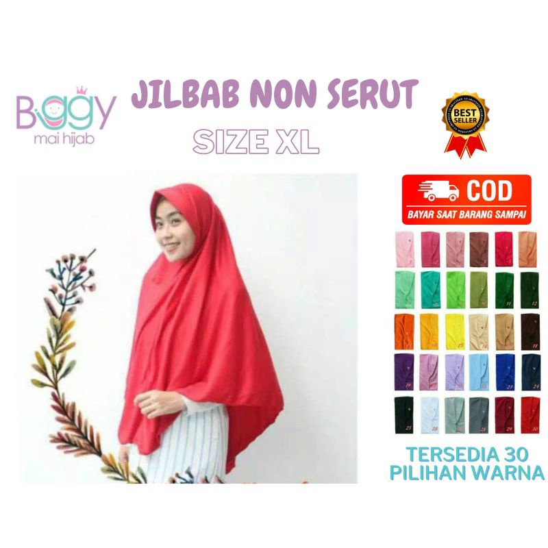 jilbab serut bahan kaos PE pet antem size XL jilbab serut bahan kaos PE size XL kerudung sekolah jum