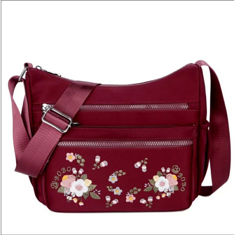 Super Sale 9.9 Fashion Flower Women Bags Tas Selempang Multi-pocket Tas Cantik Wanita Korean