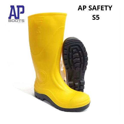 AP Boots Safety S5 - Sepatu Safety AP Boots Safety S5 Kuning Size 39-46 Toe Cap BESI - AP Boots Alas &amp; Ujung Besi - FANZ STORE