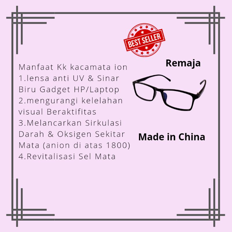 KK KACAMATA ION PRIA WANITA REMAJA