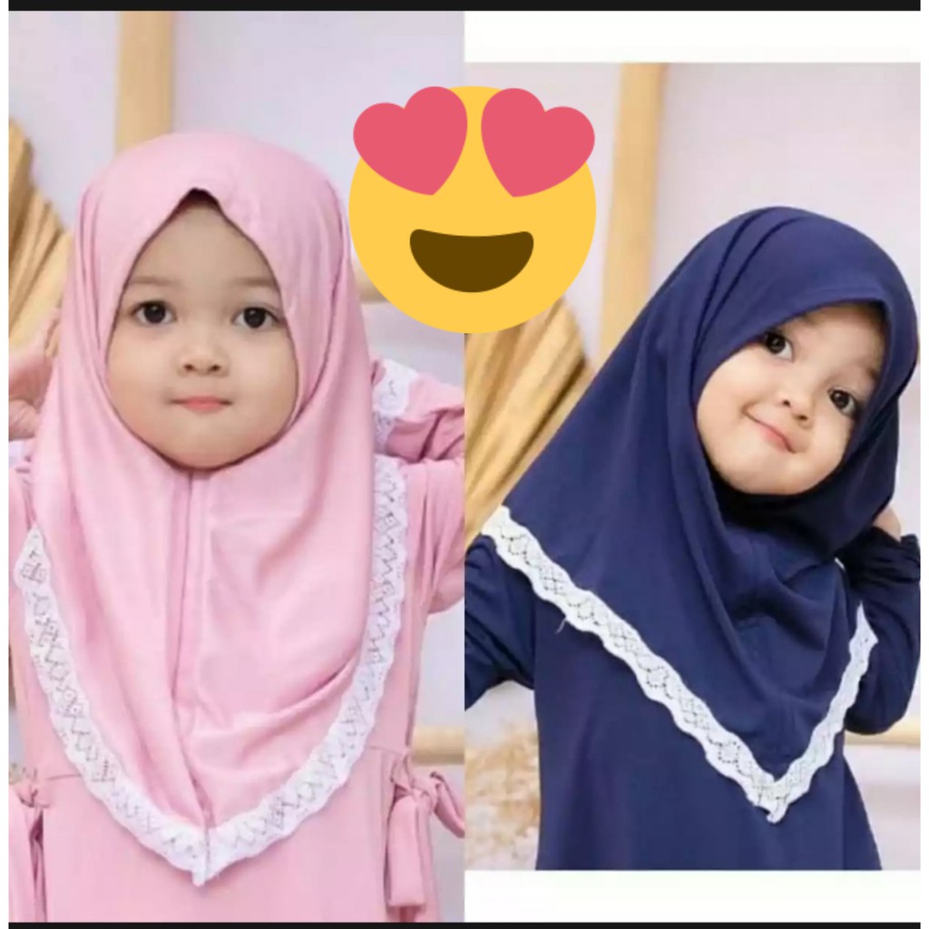 jilbab anak ALISA NON PET kerudung anak perempuan hijab anak jilbab anak bayi krudung anak renda