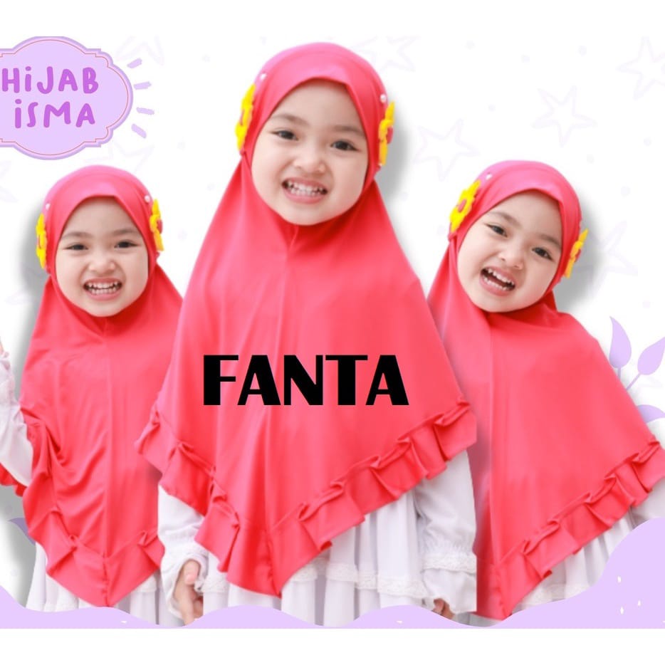 HIJAB ANAK UKURAN PAUD,TK,SD USIA 3,4,5,6 TAHUN MODEL TERBARU/HIJAB ISMA