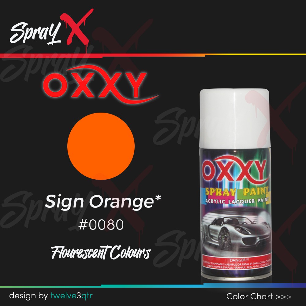 

OXXY FLUORESCENT SIGN ORANGE 0080 / OREN STABILO #0080 300ML - CAT SEMPROT / SPRAY PAINT / PILOX