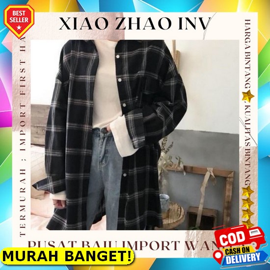 Bsf Kimono Miumiu Babyterry Baju Atasan Cewek Blus Wanita Lengan Panjang Woman Top V-Neck Tee Longsl
