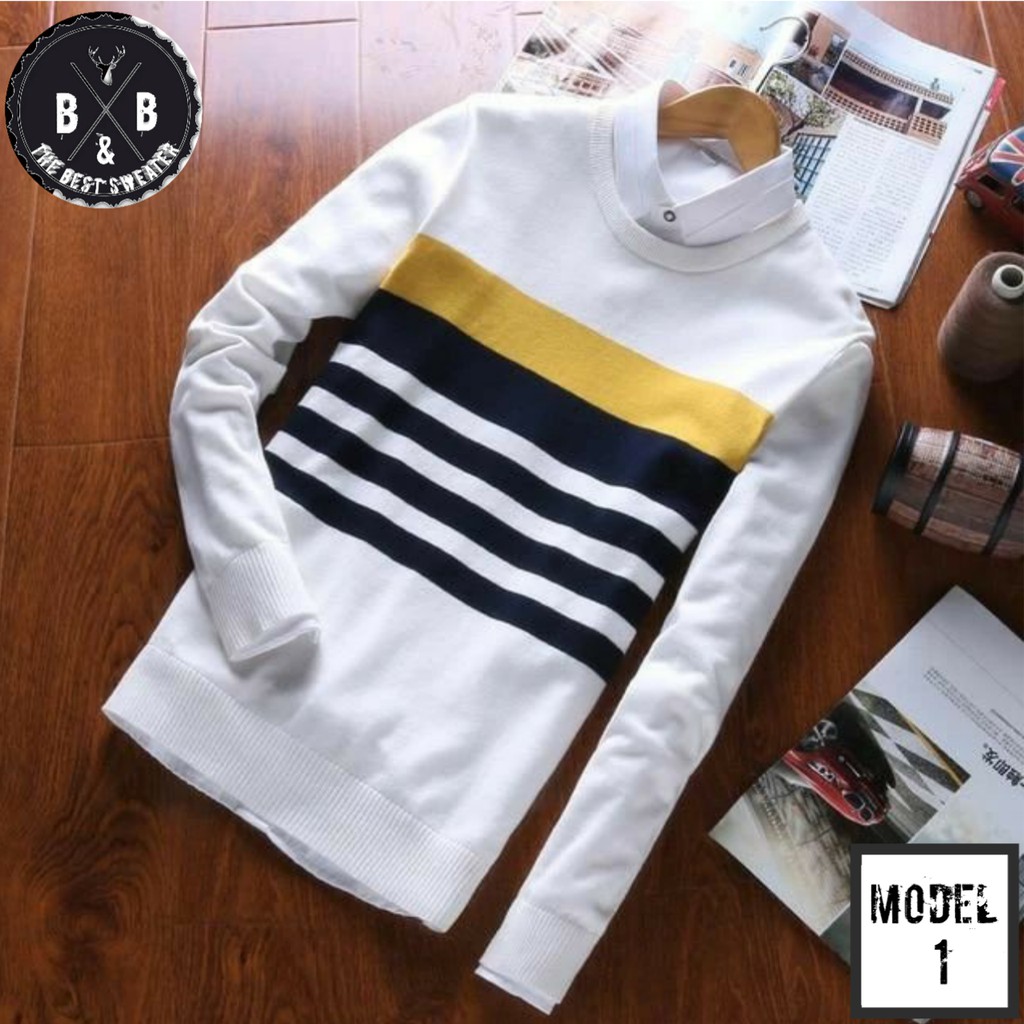 SWEATER RAJUT PRIA V-NECK  CASUAL
