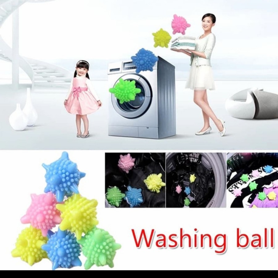 【GOGOMART】Washing Magic Ball / Bola Karet Laundry / Rubber Laundry Ball
