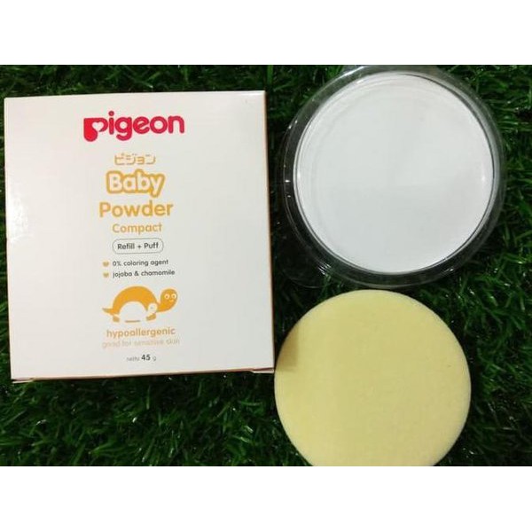 Pigeon Baby Powder Compact Refill + Puff 45g