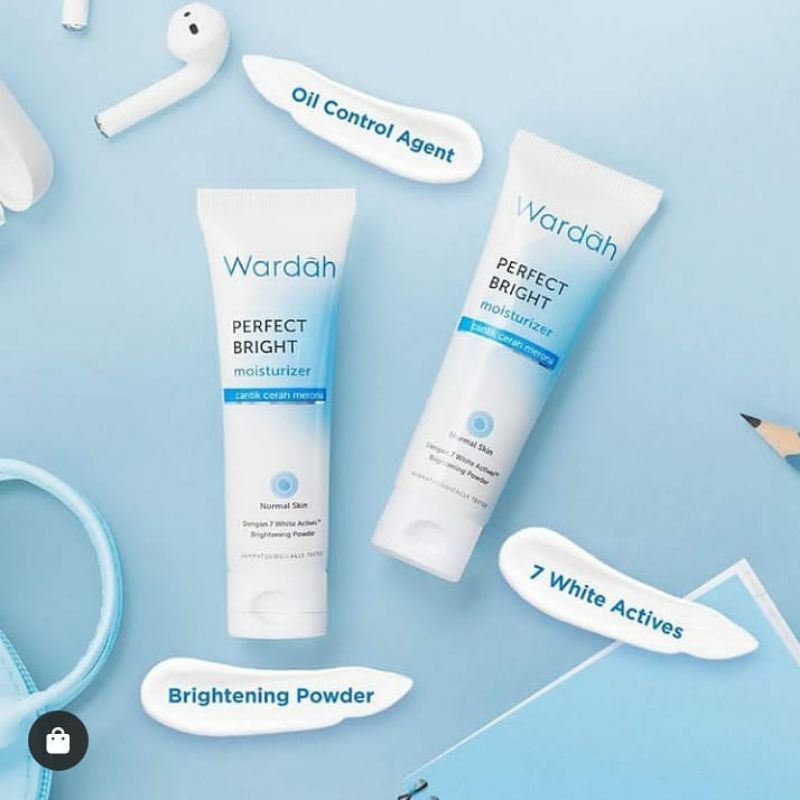 Wardah Perfect Bright Moisturizer SPF 30 | For Normal Skin Oil Control 20 Ml KEMASAN BARU / Perfect Bright Moisturizer Smooth Glow / Night