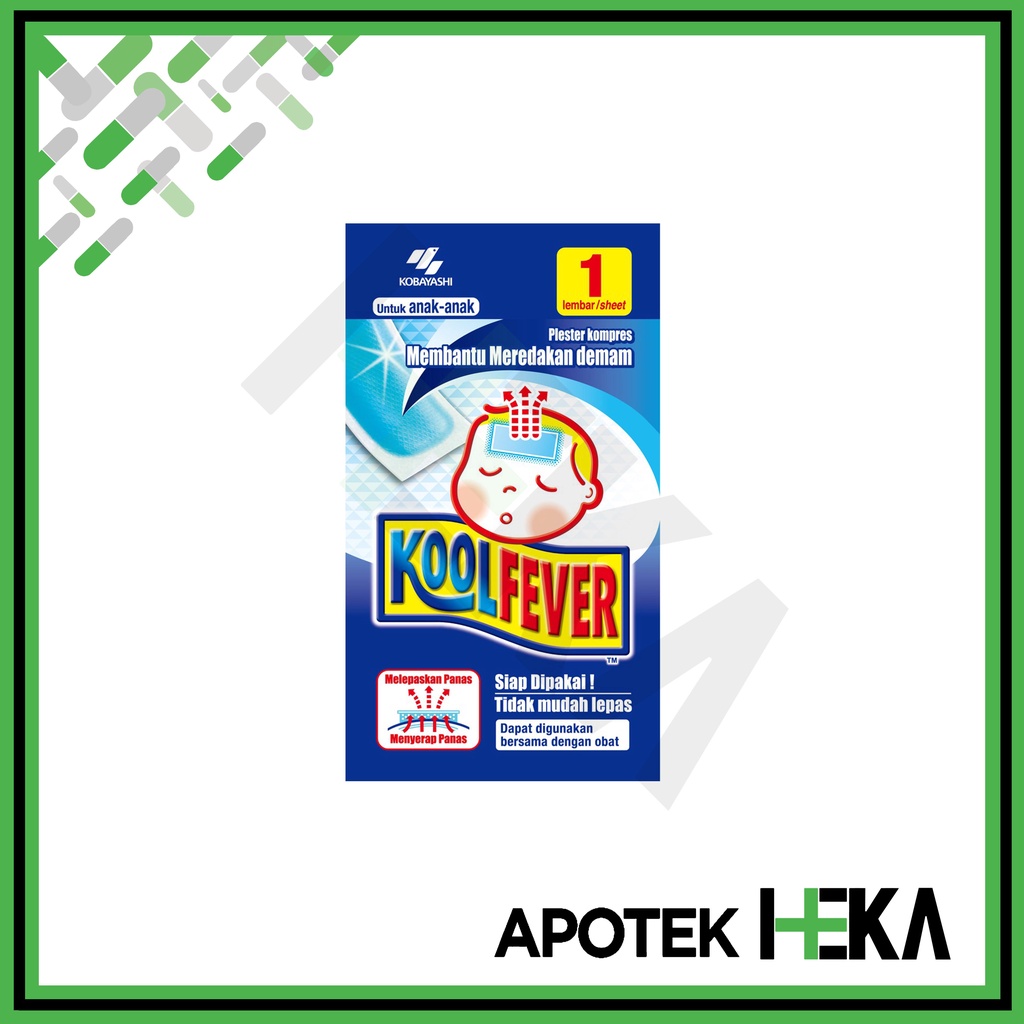 Koolfever Plester Kompres Demam Anak 1 Sachet Biru (SEMARANG)