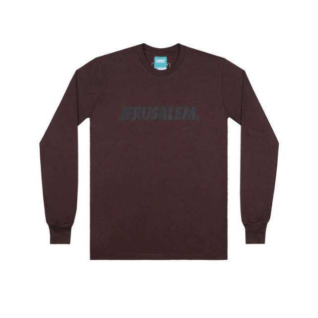 Wadezig Kaos Pria Lengan Panjang Wdzg Jerusalem Brown