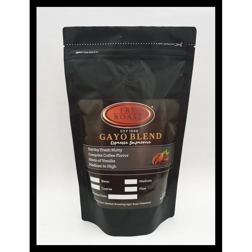 

Kopi Gayo Blend Espresso Supremo 500 Gram Biji Dan Bubuk - Biji New