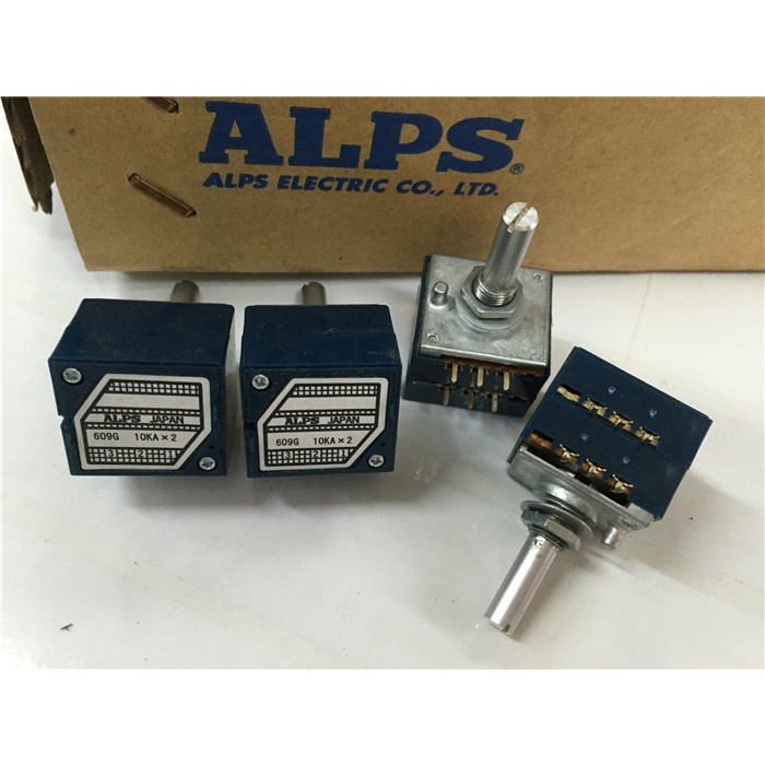 5pcs Potentiometer ALPS RK27 Tipe Dual Volume A5K A10K-25MM Gagang Bulat