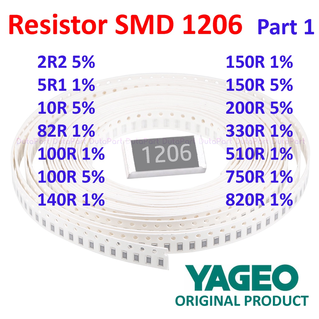 Resistor SMD 1206 YAGEO Original Product Part 1