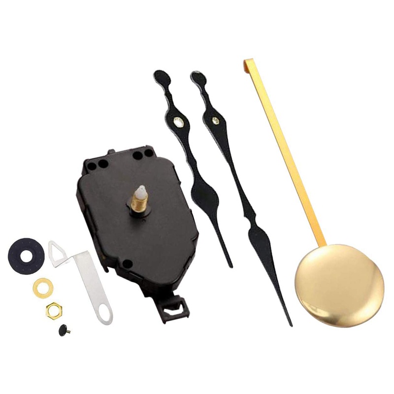 DIY Wall Clock Pendulum Movement Mechanism with 6 Pairs Hands Quartz Repair Shaft for Craft Frameless Clock Replacement