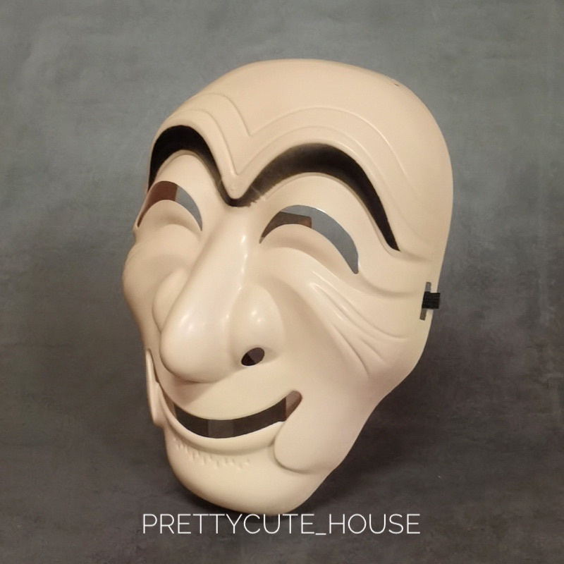 PCH TOPENG MONEY HEIST KOREA La Casa de Papel PREMIUM QUALITY / Hahoe mask RolePlay mask kostum Cosplay Halloween