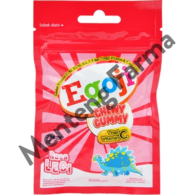 Egoji Chewy Gummy Leci Isi 10 Butir - Permen Gummy Vitamin C