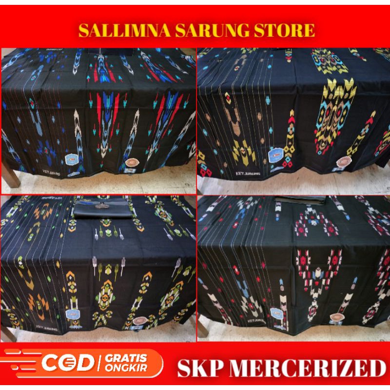 SARUNG KETJUBUNG SKP RED MESRES JAHIT TENGAH ORIGINAL