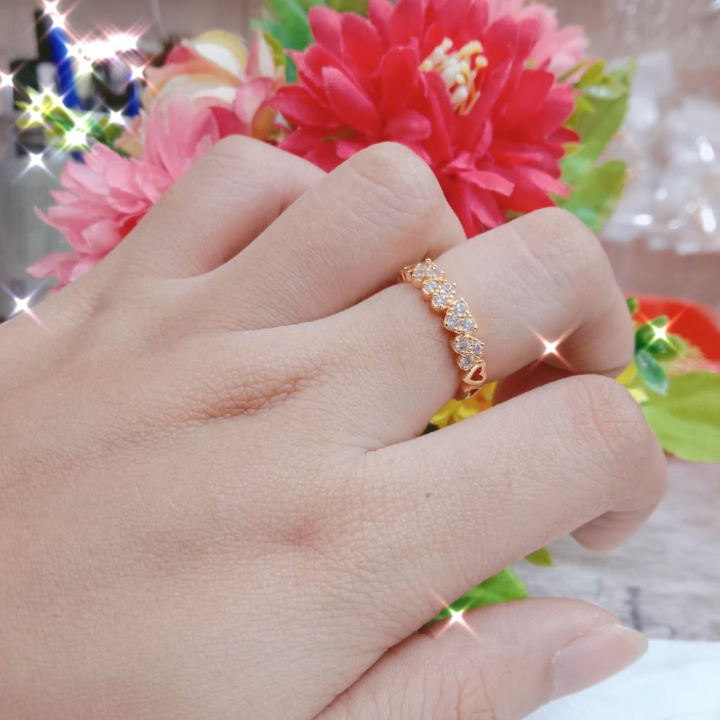 Kenten Acc - Cincin Emas Permata Perhiasan Wanita Fashion Harian / Cincin Dewas C-4