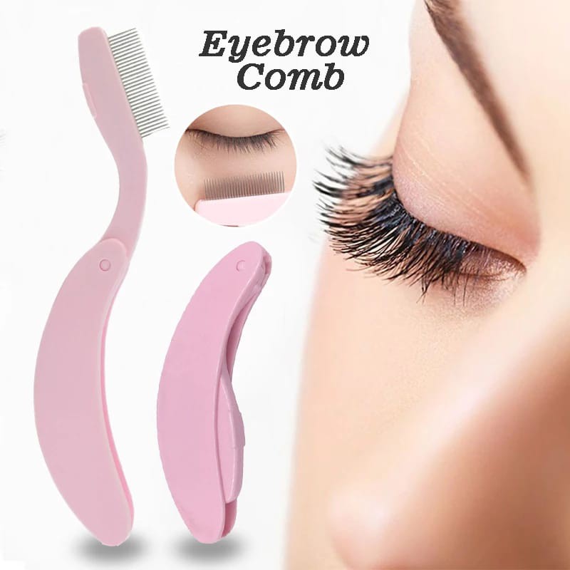 Sisir Lipat / Sisir Bulu Mata /Sisir Alis /Eyelash Comb Lipat Sisir Mascara Mini Lipat Portable-1