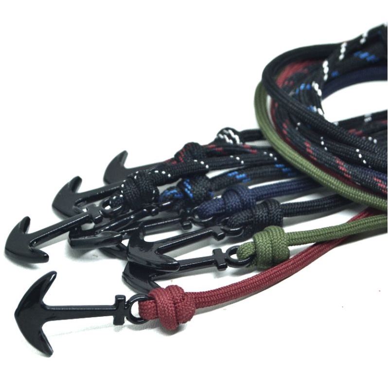 Gelang Tali Pria Wanita Paracord Jangkar Army