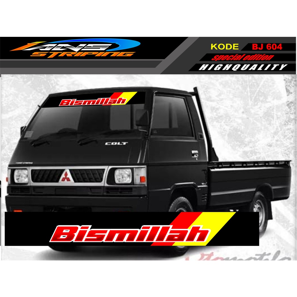 STIKER KACA DEPAN MOBIL L300 / GRANDMAX / PICK UP / CARRY / STIKER KACA DEPAN MOBIL PICK UP / DECAL STIKER PICK UP BJ604