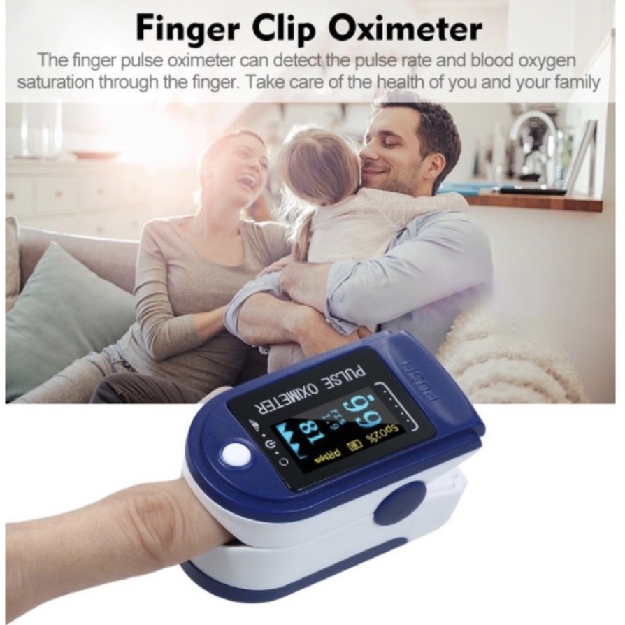 OXIMETER Fingertip Pulse Alat pengukur Oksigen TFT hitam LK87 89