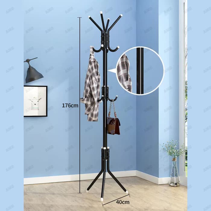 DISKON STAND HANGER COATRAK Gantungan Baju Topi Dan Tas Stand Hanger MULTIFUNGSI -TERMURAH COD