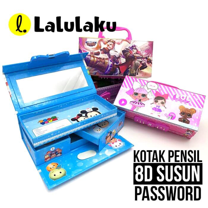 

Kotak Pensil Anak 3 Dimensi Hologram Susun Tempat Pensil Tingkat Passw