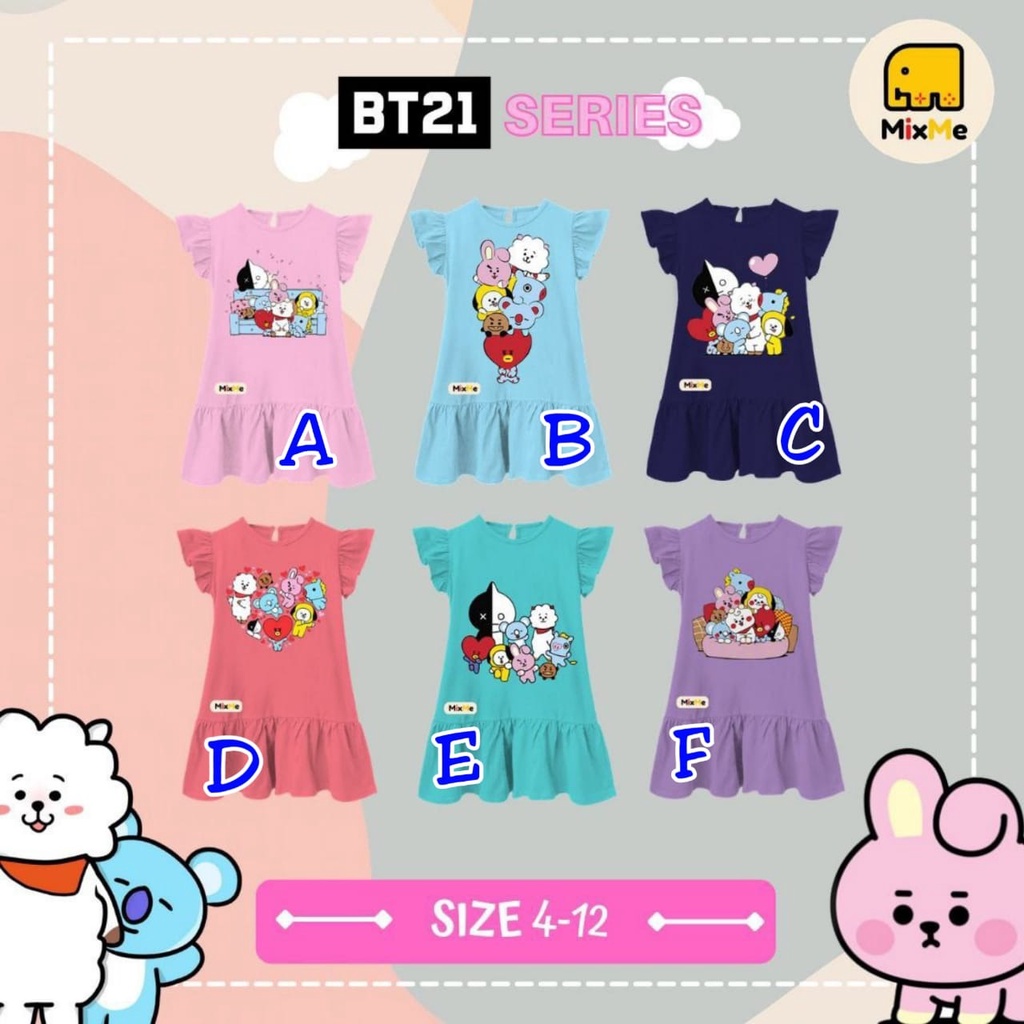 DRESS ANAK BT21 MIXME