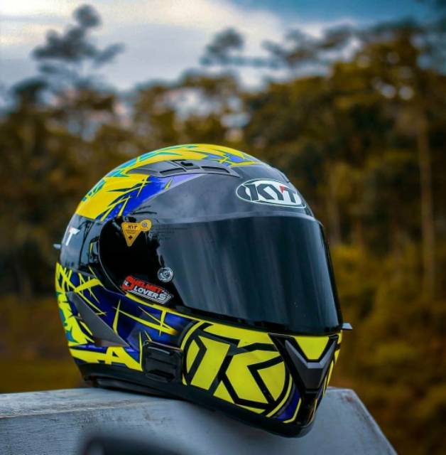 kyt falcon spike yellow fluo helm ganteng
