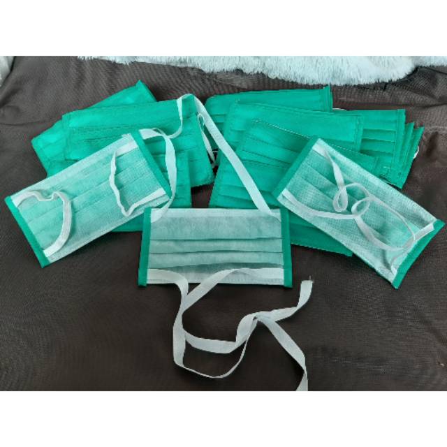 Masker spunbond 2 ply hijab dan earloop