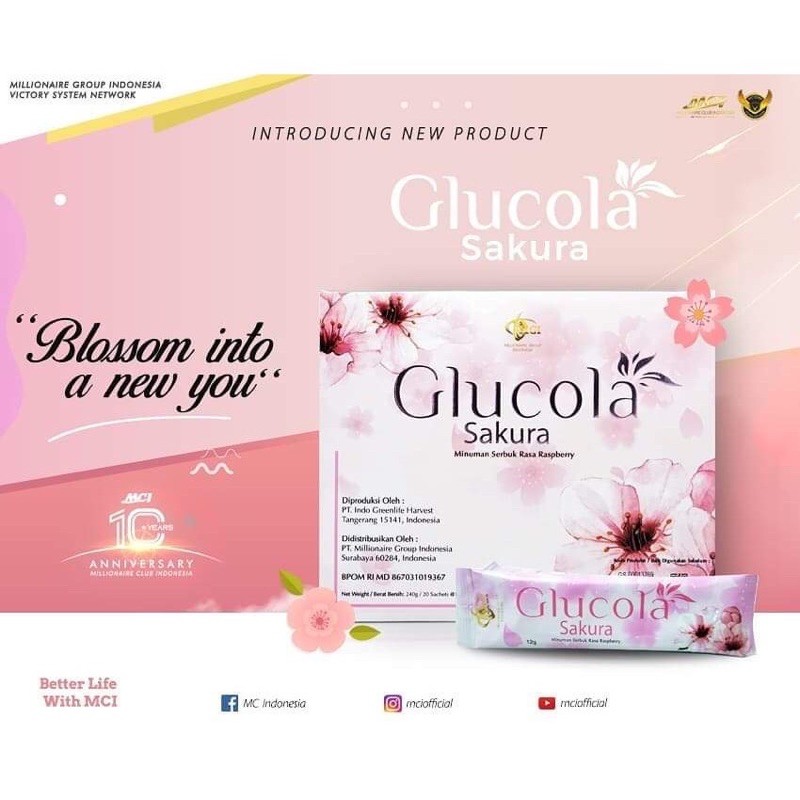 GLUCOLA SAKURA MCI / MINUMAN KOLAGEN