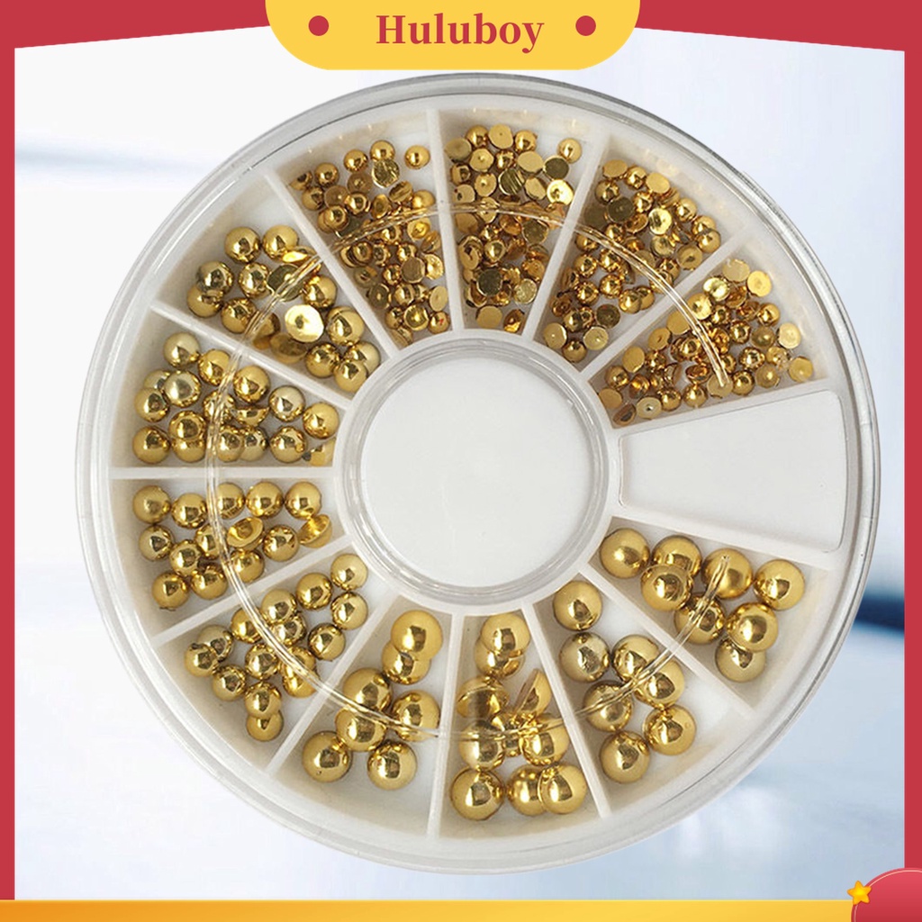 Huluboy Huluboy♡ Manik-manik 3D Flat Back Untuk Dekorasi Nail Art / Handphone / Kartu