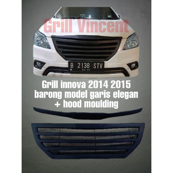 TERLARIS Grill Grand innova 2014 2015 Garis lengkap list kap mesin