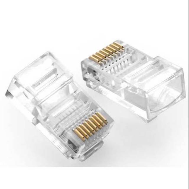 Connector RJ45 cat5e Belden Original isi 50 konektor RJ 45 - Kepala kabel LAN