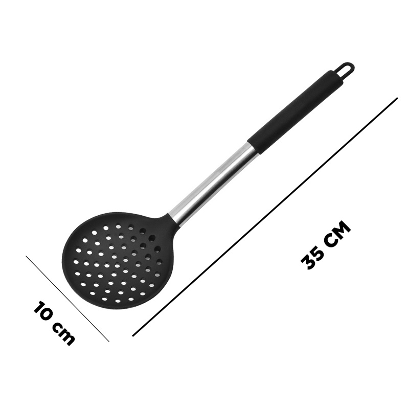 Spatula Sutil Silikon original kitchen set / Sendok soup silikon stainless / sendok saring silikon stainless