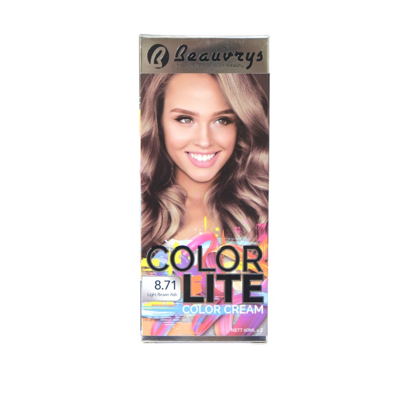 Beauvrys Color Lite Color Cream 60ml 8.71 Light Brown Ash