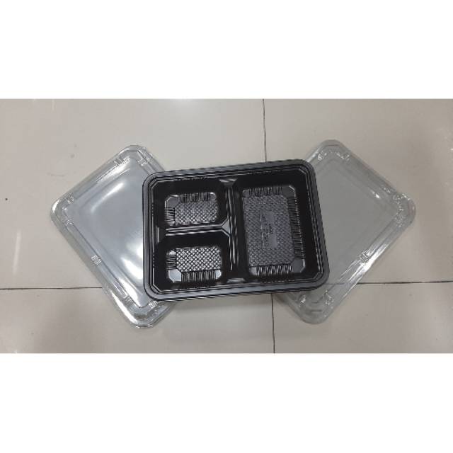 Mika box bento Nbk sekat 3/mika nasi bento/10 pcs